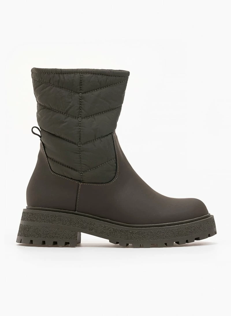 Συμφωνίες ✔️ The Fashion Project Ματ μποτάκια με καπιτονέ σχέδιο - Χακί 🔔 4 Συμφωνίες ✔️ The Fashion Project Ματ μποτάκια με καπιτονέ σχέδιο - Χακί 🔔 - Image 2