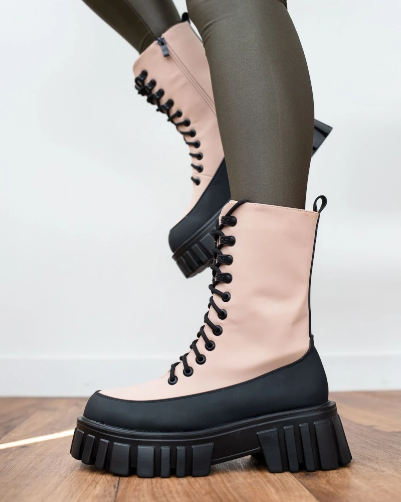 Προϋπολογισμός 🤩 The Fashion Project Αρβυλάκια με ψηλή σόλα και κορδόνια - Μπεζ ❤️ 4 Προϋπολογισμός 🤩 The Fashion Project Αρβυλάκια με ψηλή σόλα και κορδόνια - Μπεζ ❤️ - Image 2