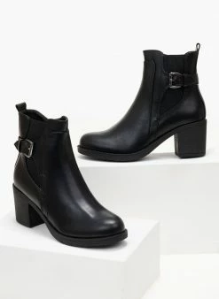 Ολοκαίνουργιο 🎉 The Fashion Project Μποτάκια αστραγάλου με λουράκι - Μαύρο 🌟 -Μποτάκια Κατάστημα mpotakia all day me takouni 105674 pmia