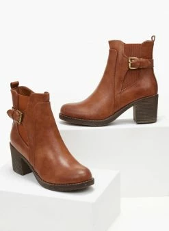 ΧΟΝΔΡΙΚΟ ΕΜΠΟΡΙΟ 🌟 The Fashion Project Μποτάκια αστραγάλου με λουράκι - Ταμπά 😍 -Μποτάκια Κατάστημα mpotakia all day me takouni 105675 arp4