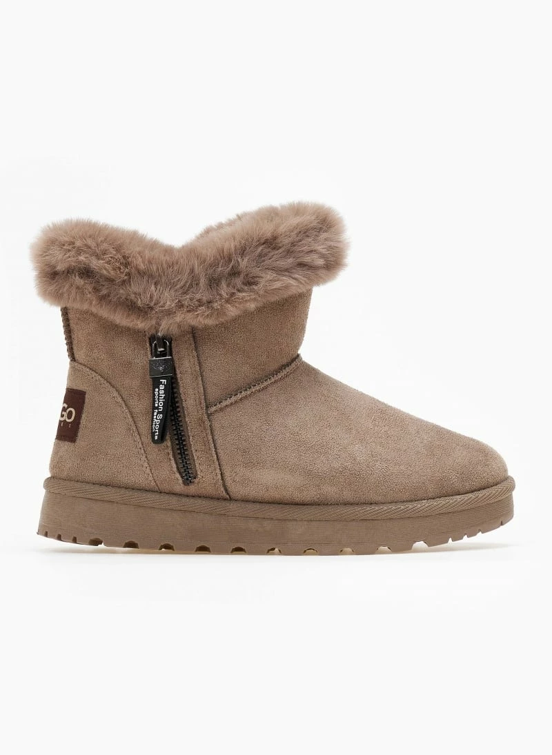 ΧΟΝΔΡΙΚΟ ΕΜΠΟΡΙΟ 😀 The Fashion Project Μποτάκια με γούνα και φερμουάρ - Τάουπε 💯 3 ΧΟΝΔΡΙΚΟ ΕΜΠΟΡΙΟ 😀 The Fashion Project Μποτάκια με γούνα και φερμουάρ - Τάουπε 💯