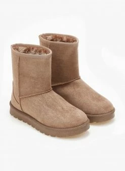 Προϋπολογισμός 🤩 The Fashion Project Μποτάκια με γούνα - Τάουπε ✨ -Μποτάκια Κατάστημα mpotakia apres ski me gounini ependusi 108230 pd3u