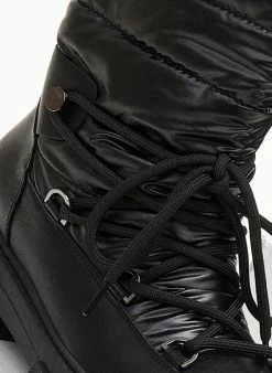 Κουπόνι 💯 The Fashion Project Μποτάκια φουσκωτά με Chunky σόλα - Μαύρο ⌛ -Μποτάκια Κατάστημα mpotakia apres ski me kapitone ufasma 107207 8njy