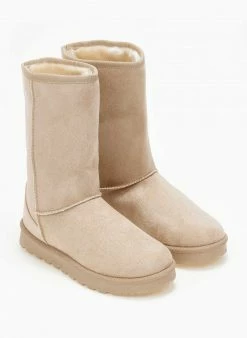 Συμφωνίες 🥰 The Fashion Project Μποτάκια με γούνα - Μπεζ ⌛ -Μποτάκια Κατάστημα mpotakia apres ski me sunthetiki gouna 108222 4mwv