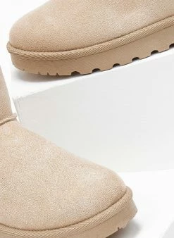 Συμφωνίες 🥰 The Fashion Project Μποτάκια με γούνα - Μπεζ ⌛ -Μποτάκια Κατάστημα mpotakia apres ski me sunthetiki gouna 108222 icfd