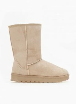 Συμφωνίες 🥰 The Fashion Project Μποτάκια με γούνα - Μπεζ ⌛