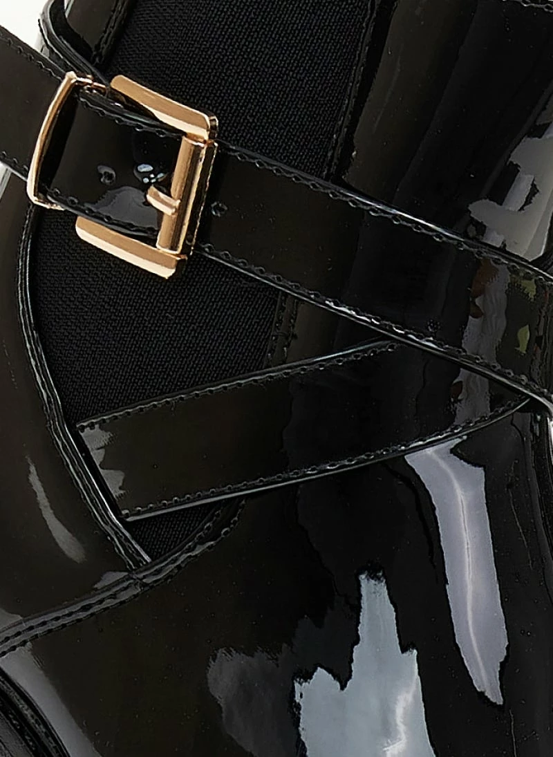 Εξοδος ⭐ The Fashion Project Μποτάκια αστραγάλου λουστρίνι με λάστιχο - Μαύρο 🧨 6 Εξοδος ⭐ The Fashion Project Μποτάκια αστραγάλου λουστρίνι με λάστιχο - Μαύρο 🧨 - Image 4