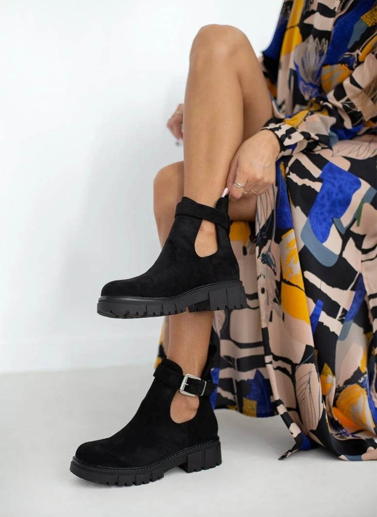 Προώθηση 💯 The Fashion Project Μποτάκια αστραγάλου με ανοίγματα - Μαύρο 😍 5 Προώθηση 💯 The Fashion Project Μποτάκια αστραγάλου με ανοίγματα - Μαύρο 😍 - Image 3