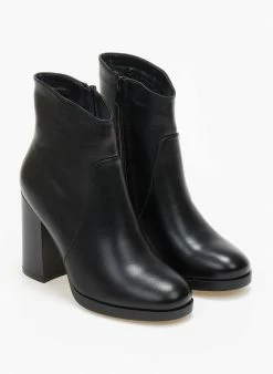 Best Pirce 🔔 The Fashion Project Μποτάκια αστραγάλου με ασύμμετρο τελείωμα - Μαύρο ⌛ -Μποτάκια Κατάστημα mpotakia astragalou me asummetro teleiwma 108879 1ehh