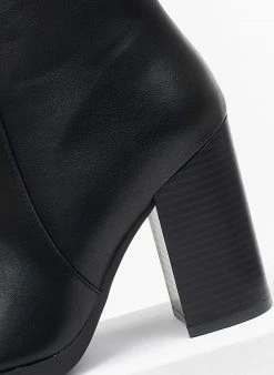 Best Pirce 🔔 The Fashion Project Μποτάκια αστραγάλου με ασύμμετρο τελείωμα - Μαύρο ⌛ -Μποτάκια Κατάστημα mpotakia astragalou me asummetro teleiwma 108879 8gdb