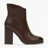 Νέος 🛒 The Fashion Project Μποτάκια αστραγάλου με ασύμμετρο τελείωμα - Καφέ ⭐ -Μποτάκια Κατάστημα mpotakia astragalou me asummetro teleiwma 108881 m91d
