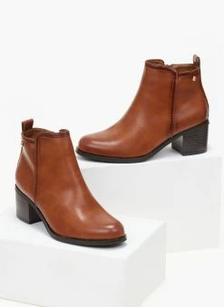 Το φθηνότερο 🔔 The Fashion Project Μποτάκια αστραγάλου με εξωτερική ραφή - Ταμπά ⭐ -Μποτάκια Κατάστημα mpotakia astragalou me ekswteriki rafi 106154 6d3x