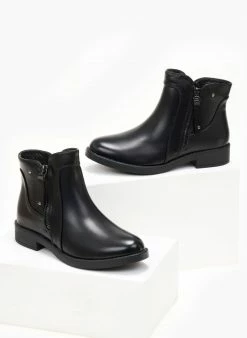 Καλύτερες κριτικές για 😍 The Fashion Project Μποτάκια αστραγάλου με εξωτερικό φερμουάρ - Μαύρο 🤩 -Μποτάκια Κατάστημα mpotakia astragalou me ekswteriko fermouar 105833 ncke