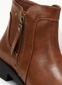 Καλύτερες κριτικές για 🔥 The Fashion Project Μποτάκια αστραγάλου με εξωτερικό φερμουάρ - Ταμπά ❤️ -Μποτάκια Κατάστημα mpotakia astragalou me ekswteriko fermouar 105834 h3sp