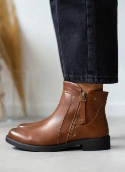 Καλύτερες κριτικές για 🔥 The Fashion Project Μποτάκια αστραγάλου με εξωτερικό φερμουάρ - Ταμπά ❤️