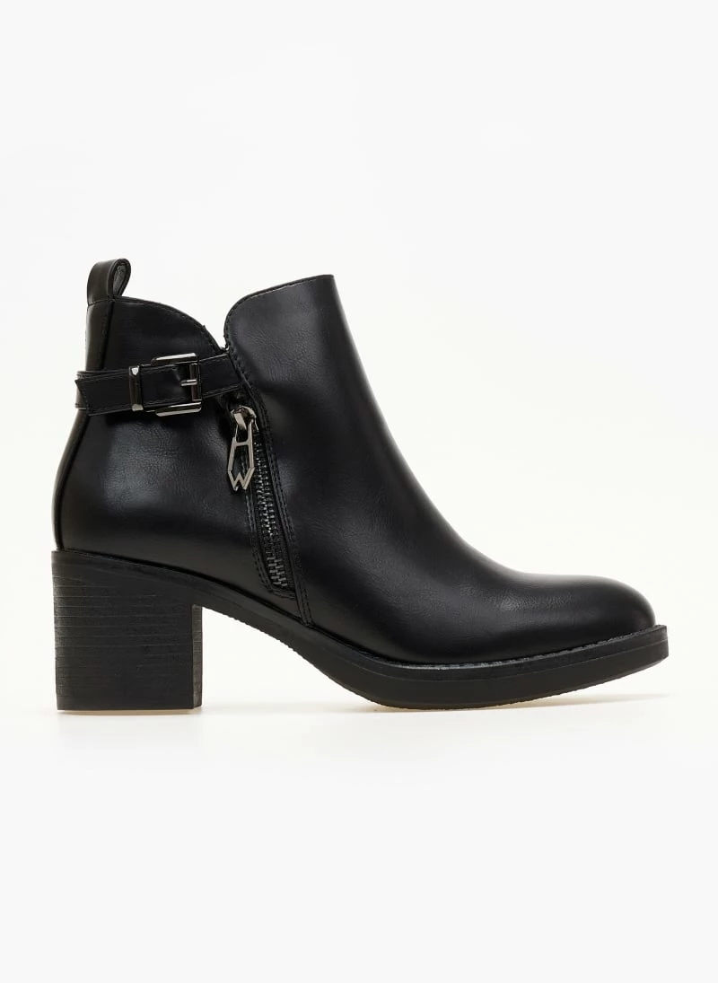 Νέος 🌟 The Fashion Project Μποτάκια αστραγάλου με εξωτερικό φερμουάρ - Μαύρο 👏 3 Νέος 🌟 The Fashion Project Μποτάκια αστραγάλου με εξωτερικό φερμουάρ - Μαύρο 👏