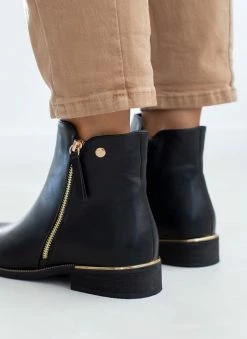 ΧΟΝΔΡΙΚΟ ΕΜΠΟΡΙΟ 🛒 The Fashion Project Μποτάκια αστραγάλου με εξωτερικό φερμουάρ - Μαύρο 😉 -Μποτάκια Κατάστημα mpotakia astragalou me ekswteriko fermouar 105972 1blt