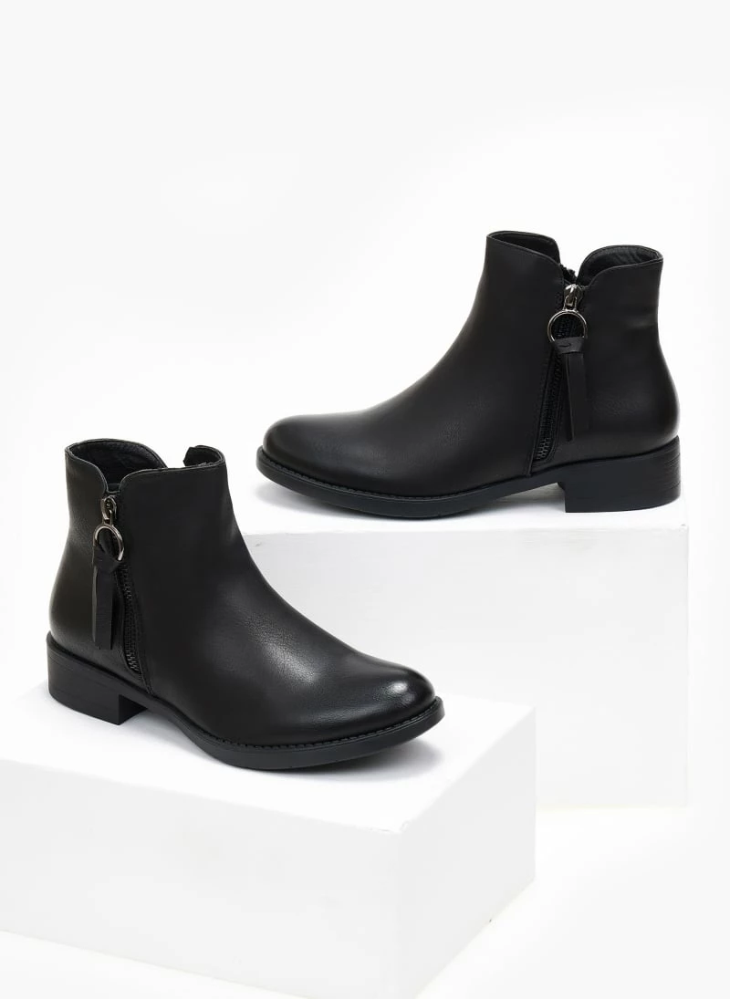 Αγορά 👏 The Fashion Project Μποτάκια αστραγάλου με εξωτερικό φερμουάρ - Μαύρο 😉 6 Αγορά 👏 The Fashion Project Μποτάκια αστραγάλου με εξωτερικό φερμουάρ - Μαύρο 😉 - Image 4