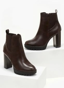 Φτηνός 👏 The Fashion Project Μποτάκια αστραγάλου με ελαστικό τμήμα - Καφέ 😍 11 Φτηνός 👏 The Fashion Project Μποτάκια αστραγάλου με ελαστικό τμήμα - Καφέ 😍 -Μποτάκια Κατάστημα mpotakia astragalou me elastiko tmima 105732 me8h