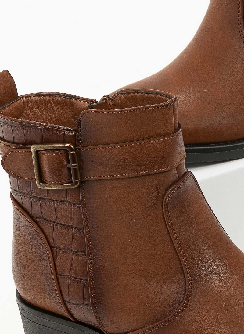 Τοπ 10 ⭐ The Fashion Project Μποτάκια αστραγάλου με κροκό λεπτομέρεια - Ταμπά 👍 8 Τοπ 10 ⭐ The Fashion Project Μποτάκια αστραγάλου με κροκό λεπτομέρεια - Ταμπά 👍 - Image 6