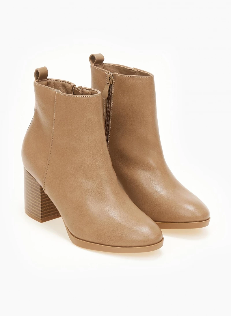 Πολύ καλή προσφορά ❤️ The Fashion Project Μποτάκια αστραγάλου με ξύλινο τακούνι - Πούρο ⌛ 6 Πολύ καλή προσφορά ❤️ The Fashion Project Μποτάκια αστραγάλου με ξύλινο τακούνι - Πούρο ⌛ - Image 4