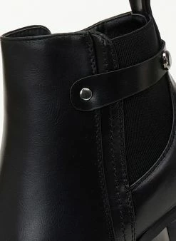 Flash Sale 👏 The Fashion Project Μποτάκια αστραγάλου με λάστιχο - Μαύρο 🧨 -Μποτάκια Κατάστημα mpotakia astragalou me lastixo 105958 kiyx