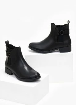 Flash Sale 🧨 The Fashion Project Μποτάκια αστραγάλου με λάστιχο - Μαύρο ✨ -Μποτάκια Κατάστημα mpotakia astragalou me lastixo 108456 y5f5