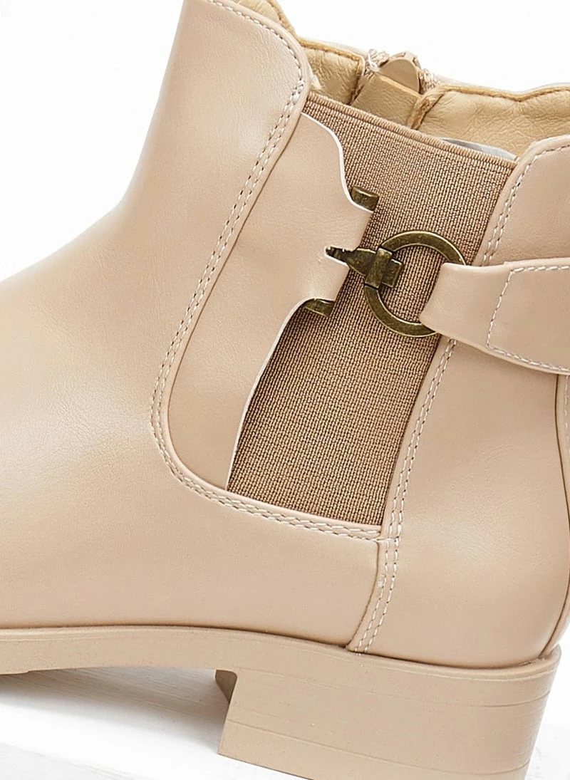 Best Pirce 😉 The Fashion Project Μποτάκια αστραγάλου με λάστιχο - Μπεζ 👍 5 Best Pirce 😉 The Fashion Project Μποτάκια αστραγάλου με λάστιχο - Μπεζ 👍 - Image 3