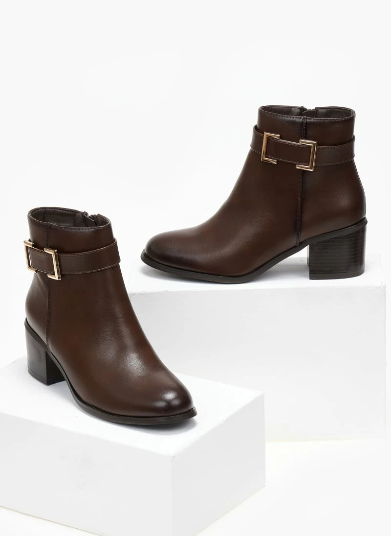 Καλύτερη πώληση 😉 The Fashion Project Μποτάκια αστραγάλου με μεταλλικό διακοσμητικό - Καφέ ⭐ 4 Καλύτερη πώληση 😉 The Fashion Project Μποτάκια αστραγάλου με μεταλλικό διακοσμητικό - Καφέ ⭐ - Image 2