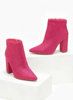 Αγορά 🥰 The Fashion Project Μποτάκια αστραγάλου με Strass - Φούξια 🤩 -Μποτάκια Κατάστημα mpotakia astragalou me strass 107067 pxcf