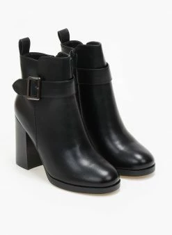 Flash Sale 🧨 The Fashion Project Μποτάκια αστραγάλου με ζωνάκι - Μαύρο 😉 -Μποτάκια Κατάστημα mpotakia astragalou me zwnaki 108871 tlzy