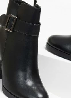 Flash Sale 🧨 The Fashion Project Μποτάκια αστραγάλου με ζωνάκι - Μαύρο 😉 -Μποτάκια Κατάστημα mpotakia astragalou me zwnaki 108871 wdy9