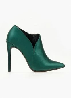 Προϋπολογισμός 🔔 TFP Μποτάκια αστραγάλου σατέν με άνοιγμα - Σμαραγδί 🎉 -Μποτάκια Κατάστημα mpotakia astragalou saten me anoigma 105758 bghw