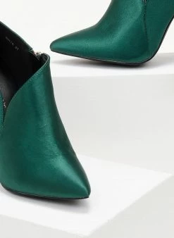 Προϋπολογισμός 🔔 TFP Μποτάκια αστραγάλου σατέν με άνοιγμα - Σμαραγδί 🎉 -Μποτάκια Κατάστημα mpotakia astragalou saten me anoigma 105758 xhbx