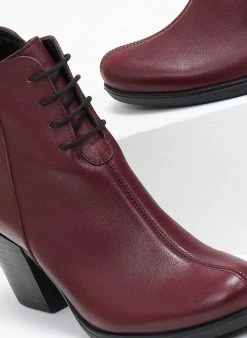 Καλύτερες κριτικές για 👍 The Fashion Project Μποτάκια δερμάτινα αστραγάλου με κορδόνια - Μπορντό 🤩 -Μποτάκια Κατάστημα mpotakia casual dermatina me kordonia 108275 836h