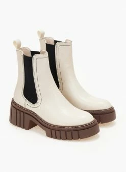 Κουπόνι 🔥 The Fashion Project Μποτάκια Chelsea με Chunky σόλα - Ζαχαρί 🛒 -Μποτάκια Κατάστημα mpotakia casual me chunky sola 105753 2fny