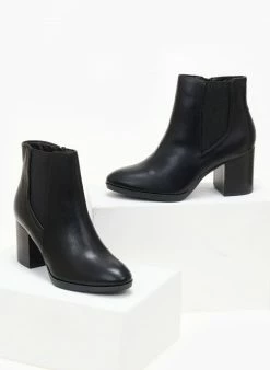 Νέος 🥰 The Fashion Project Μποτάκια αστραγάλου με λάστιχο - Μαύρο ⌛ -Μποτάκια Κατάστημα mpotakia casual me lastixo 106085 3jkp