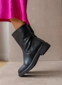 Εξοδος 👍 The Fashion Project Μποτάκια Casual σε στρογγυλή γραμμή - Μαύρο 🛒