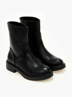 Εξοδος 👍 The Fashion Project Μποτάκια Casual σε στρογγυλή γραμμή - Μαύρο 🛒 -Μποτάκια Κατάστημα mpotakia casual se strogguli grammi 105505 5lzi