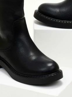 Εξοδος 👍 The Fashion Project Μποτάκια Casual σε στρογγυλή γραμμή - Μαύρο 🛒 -Μποτάκια Κατάστημα mpotakia casual se strogguli grammi 105505 t0ht