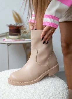 Εκπτωση ⌛ The Fashion Project Μποτάκια Casual σε στρογγυλή γραμμή - Μπεζ 🤩