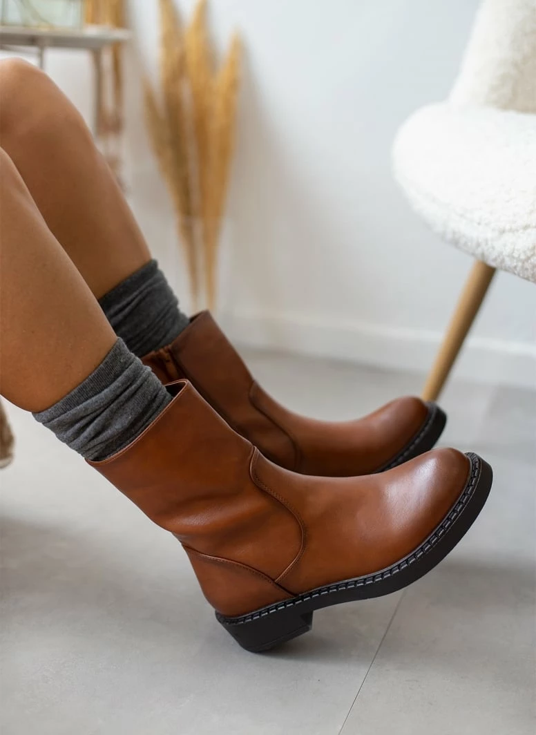 Flash Sale 😍 The Fashion Project Μποτάκια Casual σε στρογγυλή γραμμή - Ταμπά 😉 9 Flash Sale 😍 The Fashion Project Μποτάκια Casual σε στρογγυλή γραμμή - Ταμπά 😉 - Image 7