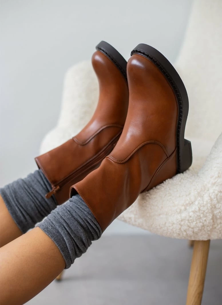 Flash Sale 😍 The Fashion Project Μποτάκια Casual σε στρογγυλή γραμμή - Ταμπά 😉 6 Flash Sale 😍 The Fashion Project Μποτάκια Casual σε στρογγυλή γραμμή - Ταμπά 😉 - Image 4