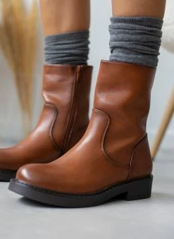 Flash Sale 😍 The Fashion Project Μποτάκια Casual σε στρογγυλή γραμμή - Ταμπά 😉