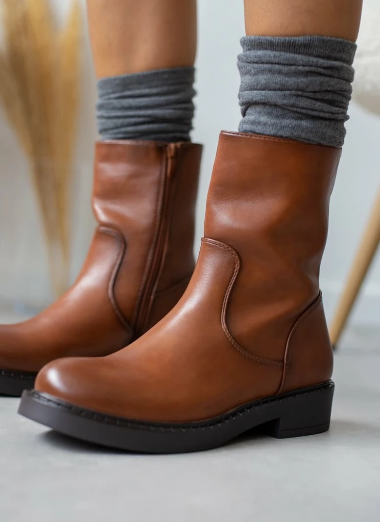 Flash Sale 😍 The Fashion Project Μποτάκια Casual σε στρογγυλή γραμμή - Ταμπά 😉 3 Flash Sale 😍 The Fashion Project Μποτάκια Casual σε στρογγυλή γραμμή - Ταμπά 😉