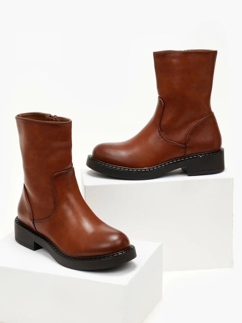 Flash Sale 😍 The Fashion Project Μποτάκια Casual σε στρογγυλή γραμμή - Ταμπά 😉 8 Flash Sale 😍 The Fashion Project Μποτάκια Casual σε στρογγυλή γραμμή - Ταμπά 😉 - Image 6