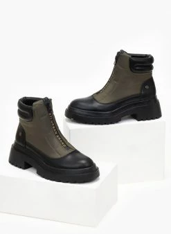 Ολοκαίνουργιο 🤩 Xti Footwear Μποτάκια Casual Xti 140047 - Λαδί 🛒 -Μποτάκια Κατάστημα mpotakia casual xti 140047 107113 gvz3