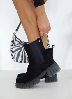 ΧΟΝΔΡΙΚΟ ΕΜΠΟΡΙΟ 🥰 The Fashion Project Μποτάκια Chelsea με Chunky σόλα - Μαύρο 🔔 -Μποτάκια Κατάστημα mpotakia chelsea me chunky sola 109328 sre5