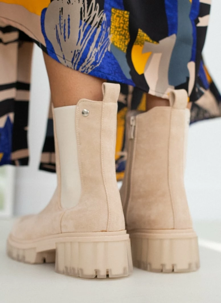 Συμφωνίες 🛒 The Fashion Project Μποτάκια Chelsea με Chunky σόλα - Μπεζ 🔔 7 Συμφωνίες 🛒 The Fashion Project Μποτάκια Chelsea με Chunky σόλα - Μπεζ 🔔 - Image 5