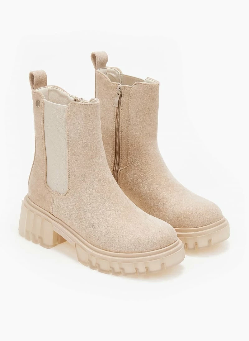 Συμφωνίες 🛒 The Fashion Project Μποτάκια Chelsea με Chunky σόλα - Μπεζ 🔔 10 Συμφωνίες 🛒 The Fashion Project Μποτάκια Chelsea με Chunky σόλα - Μπεζ 🔔 - Image 8